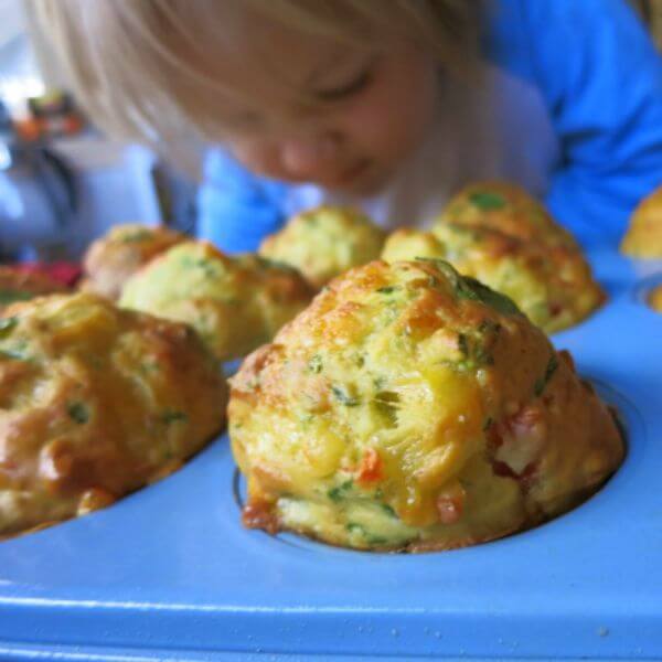 Lunch Recipes for Toddlers Cheese and Vegetable Muffins
