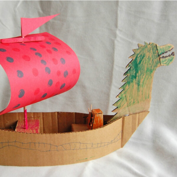 Slumber Party Cardboard Ship Craft Activities Idea For Girls
