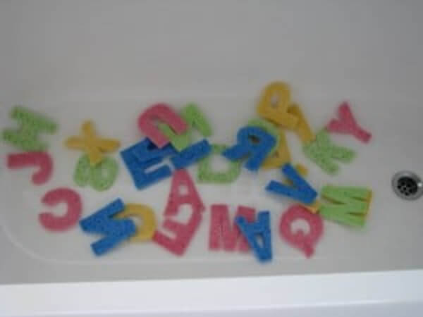Fun & Learning Alphabet Sponge Letter Activity In Bath Time Spunky Sponge Crafts & Activities For Kids