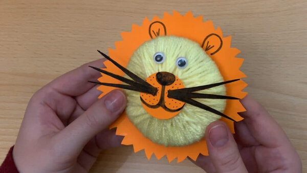 Lion Crafts & Activities for Kids 3D Lion Fiber Art & Craft Project For Kids