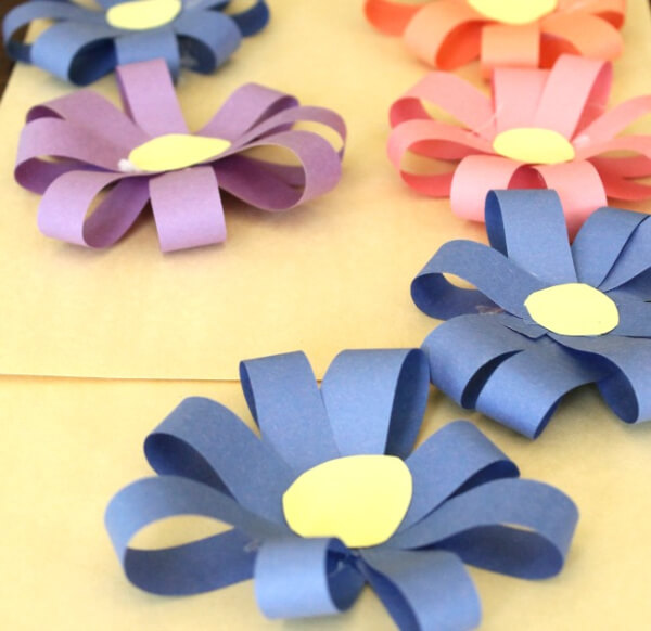 Simple 3D Paper Flower Craft For Kids