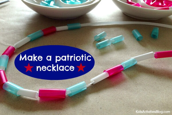 Fourth of July Craft For Kids - Patriotic Jewelry
