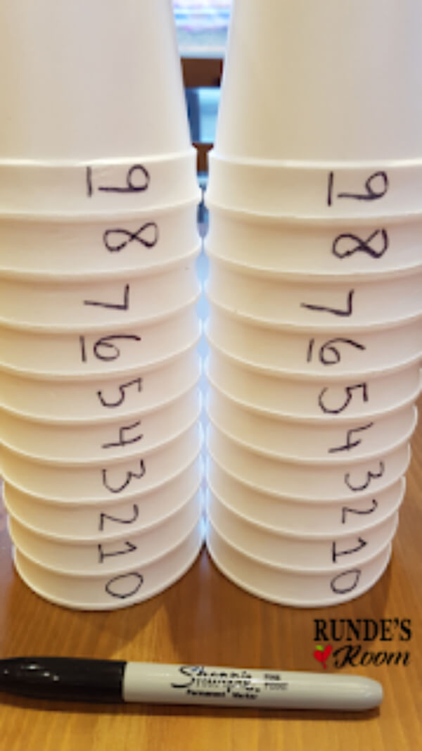 Learn place Values Using Paper Cups