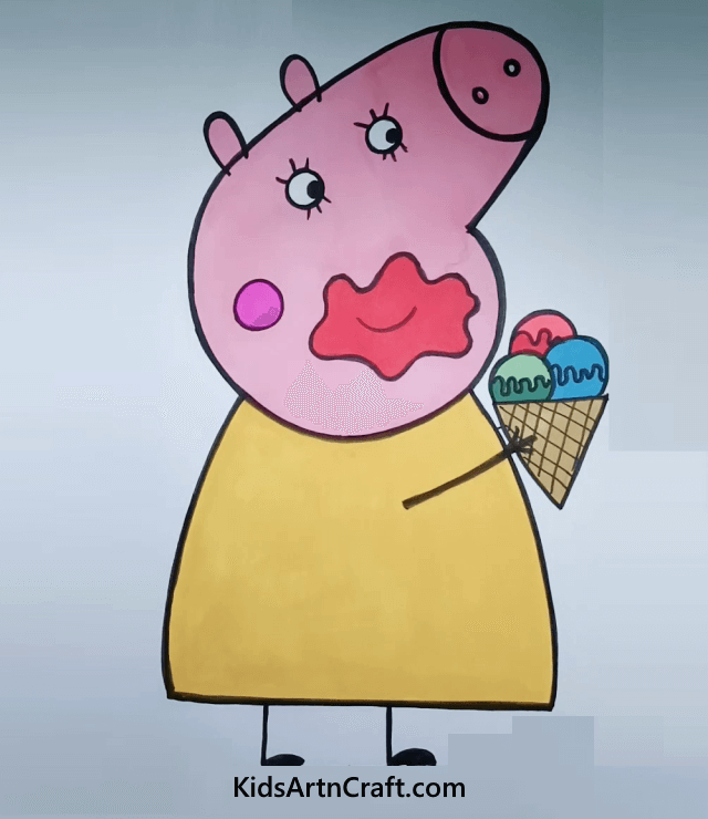 Kids, Let's Get Into The Adventure Of Colors Momma Pig and Icecreams