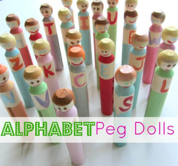 Homemade Toys You Can Make for Your Kids Alphabet Peg Dolls – Alphabet For Starters