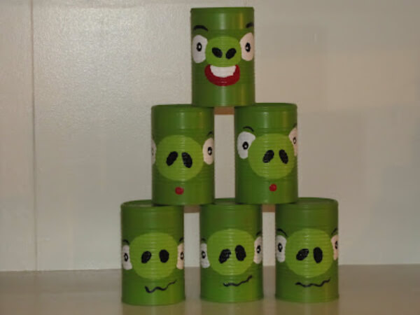 Recycle Tin Cans - Angry Bird Toss Game