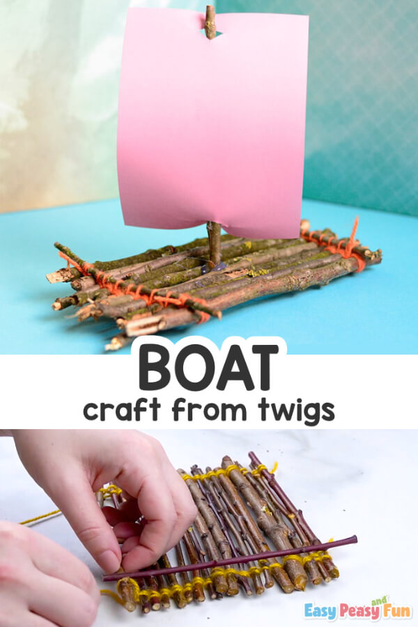 Easy Wood Craft Ideas For Kids Twig Boat Craft Idea For Kids