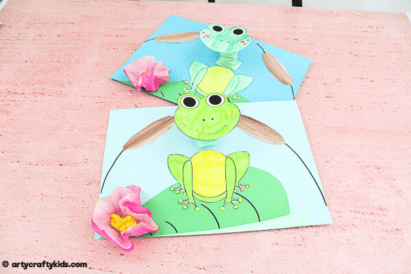 How To Make A Bobble Head Paper Frog Craft