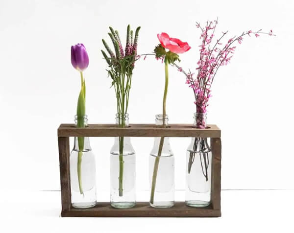 DIY Bottle Vase Craft For Kids