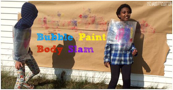 Bubble Wrap Body Slam Painting