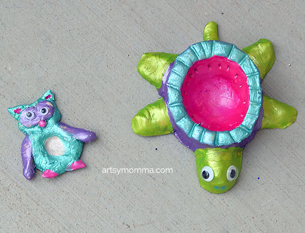 Turtle Dish Clay Craft For Kids