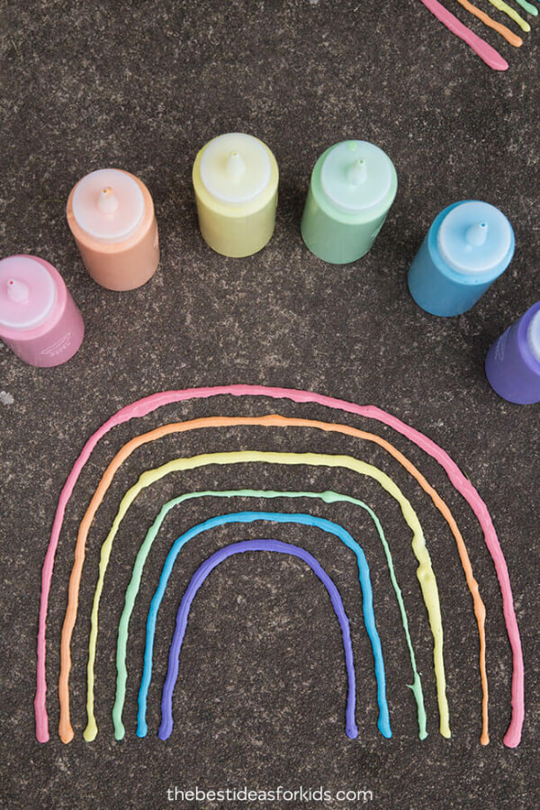 Puffy Sidewalk Paint Activity For All Ages Outdoor Art Project Ideas For Kids