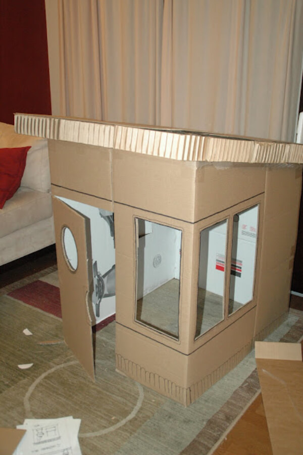 DIY Cardboard Playhouse