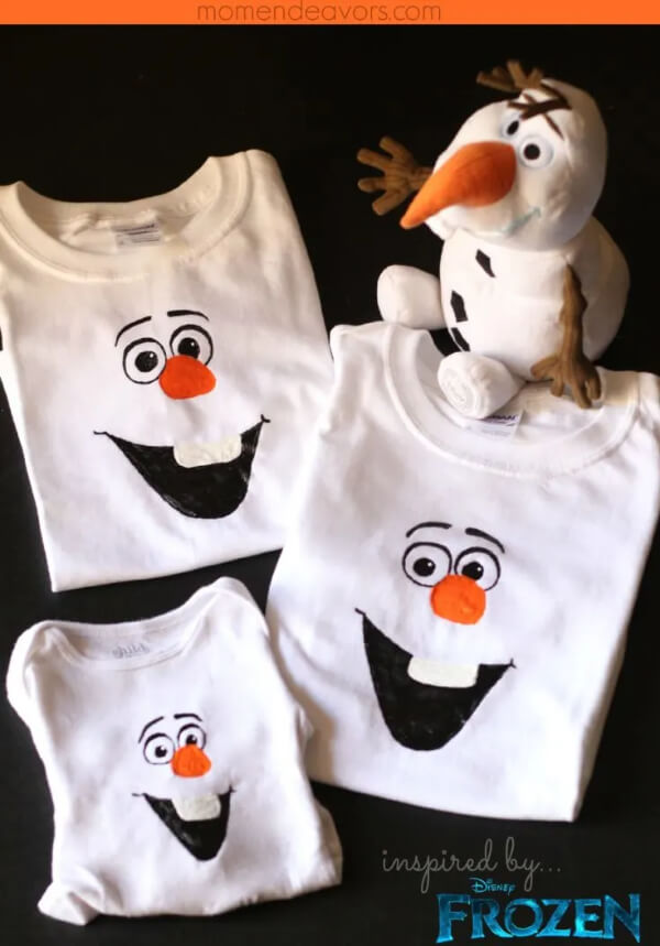 Winter Craft Ideas for Kids Disney Frozen Craft: DIY Olaf Shirt