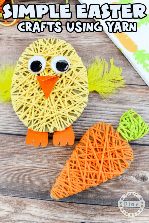 Simple Easter Crafts Using Yarn