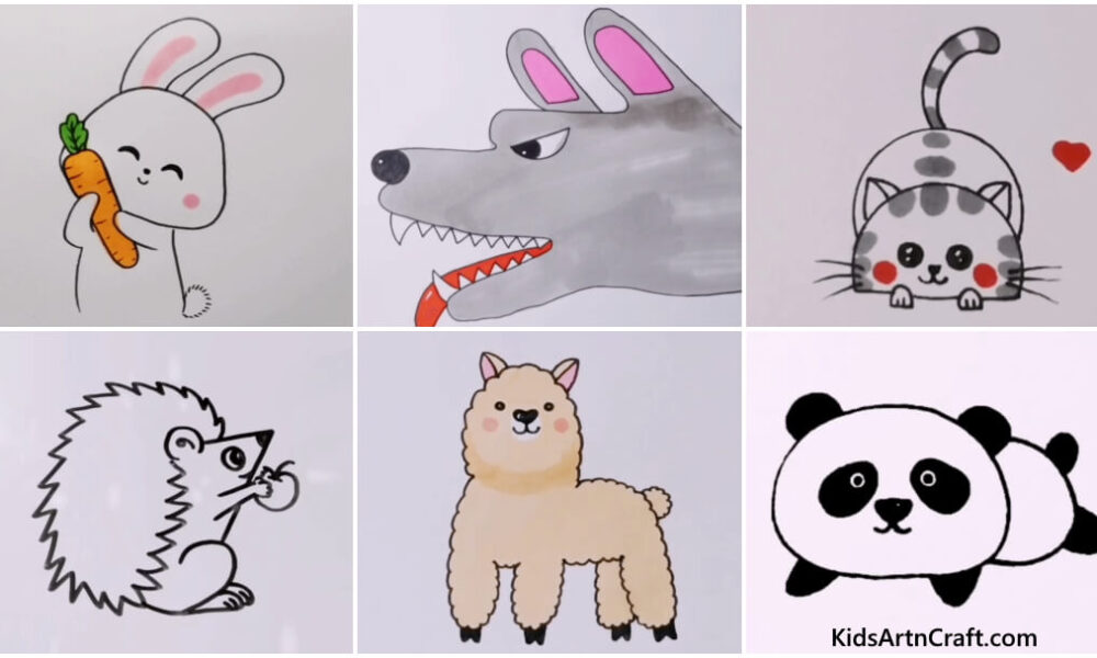 Easy Animal Drawings For Your Budding Artist - Kids Art & Craft