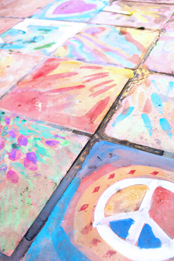 Colourful Tile Painting Art Activity