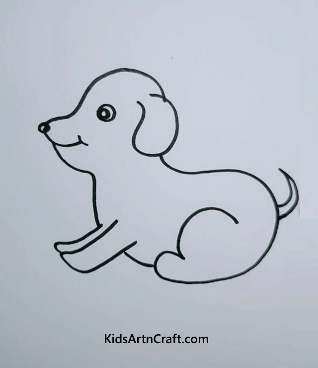 A Playful And Friendly Puppy Cute Animal Drawings for Kids