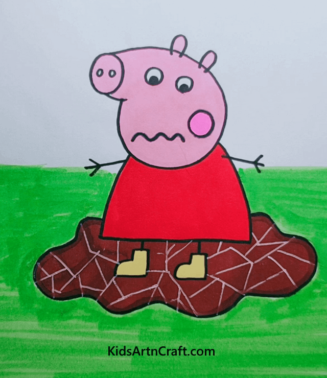 Peppa Pig Stepped On Mud