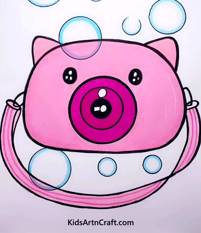 Let's Draw And Color These Beautiful Animals Pinkish Pretty Piggy Camera