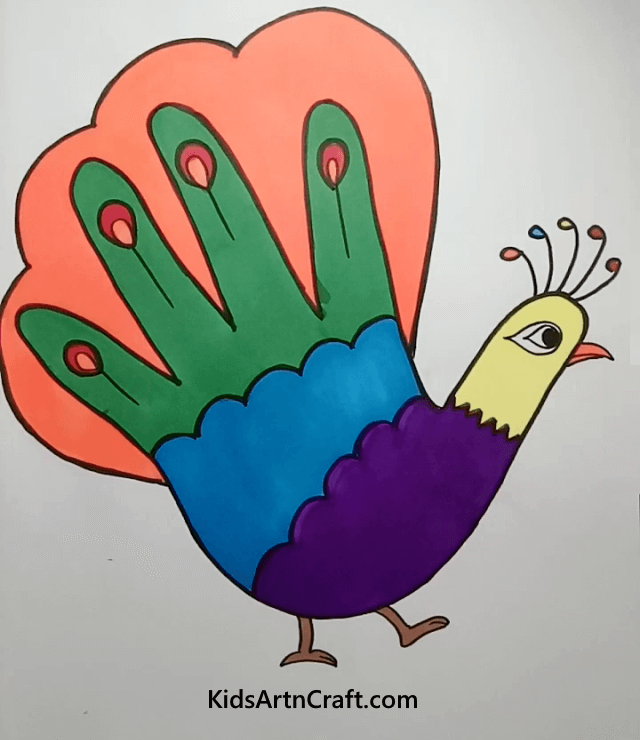Stunning Art Techniques: Use Your Fingers And Draw Peacock Drawing Ideas For Kids