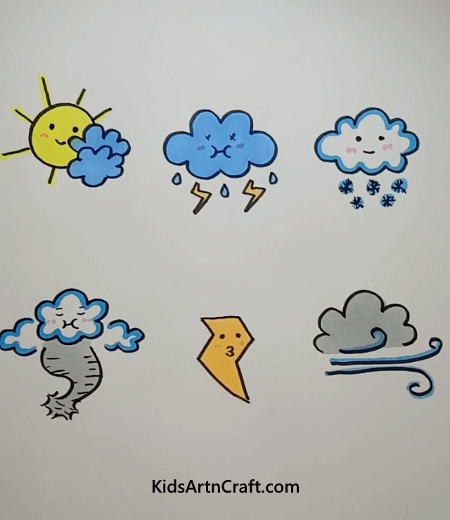Creative And Easy Drawing Ideas for Kids Unpredictable Weather