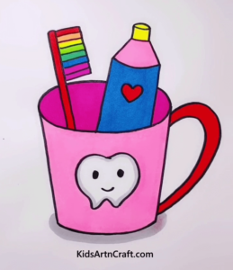 Toothpaste & Brush Drawings for Kids - Kids Art & Craft