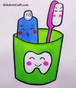 Toothpaste & Brush Drawings for Kids - Kids Art & Craft
