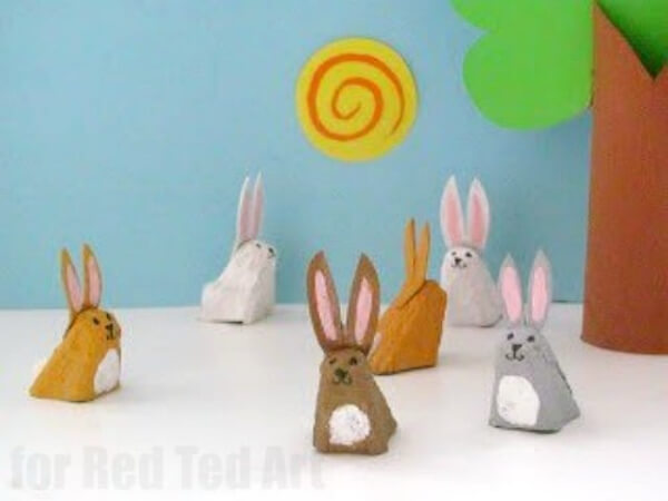 Bunny Crafts & Activities for Kids Easy Egg Cartoon Rabbit Craft For Preschoolers