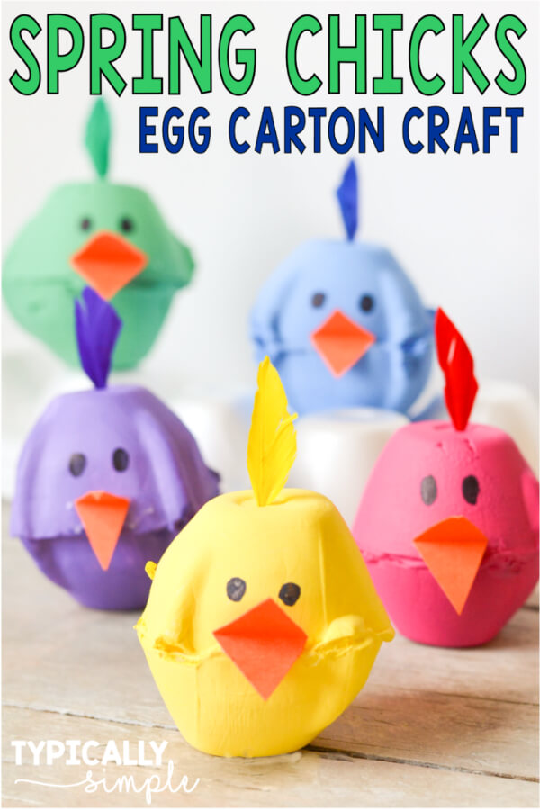Spring Chick Crafts & Activities For Kids Simple Egg Carton Chicks Craft For Kids