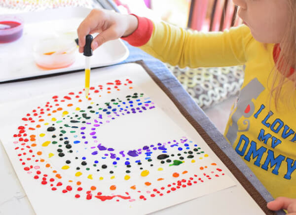 Eye Dropper Rainbow Craft For Kindergarten