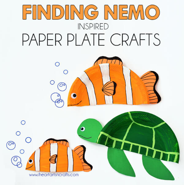 Paper Plate Clown Fish & Turtle Craft