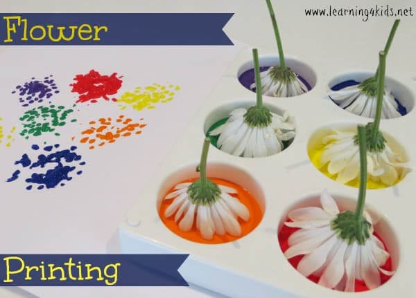 Arts and Crafts Ideas for Toddlers Flower Printing Activity For Toddlers