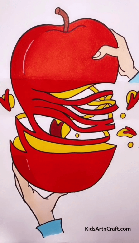 How to Make a Folding Surprise Drawing Ideas for Kids Kids Art & Craft