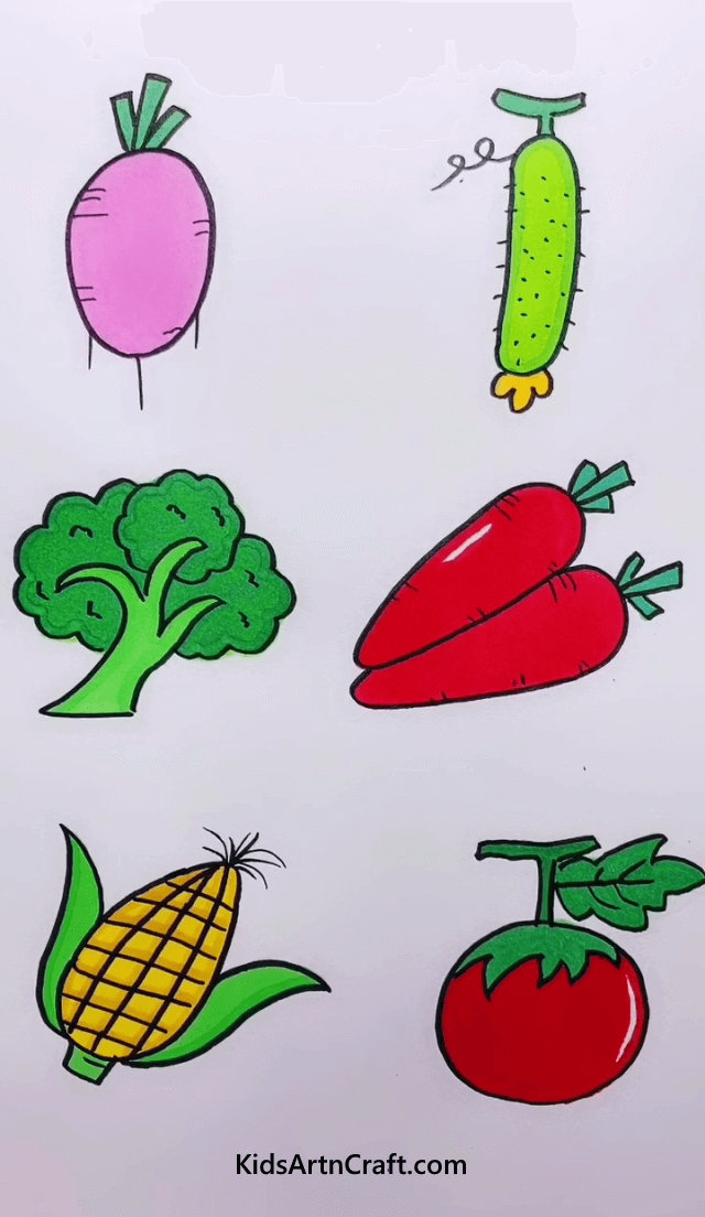 It's Time To Draw Fruits And Vegetables Vegetables Fruits And Vegetables Drawing