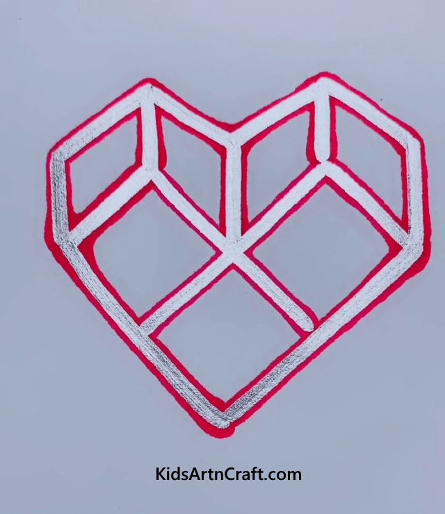Glitter Pen Drawings For Kids Heart
