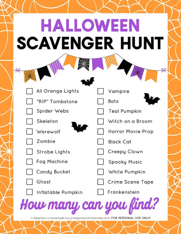  Spring Scavenger Hunt Ideas for Kids Free Halloween Scavenger Hunt For Family
