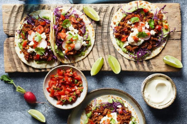 Healthy Plant-Based Mexican tacos