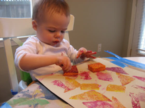 Wonderful Sponge Painting Art Project For Toddlers