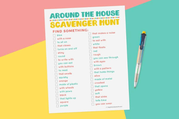  Spring Scavenger Hunt Ideas for Kids Indoor Scavenger Hunt For Kids