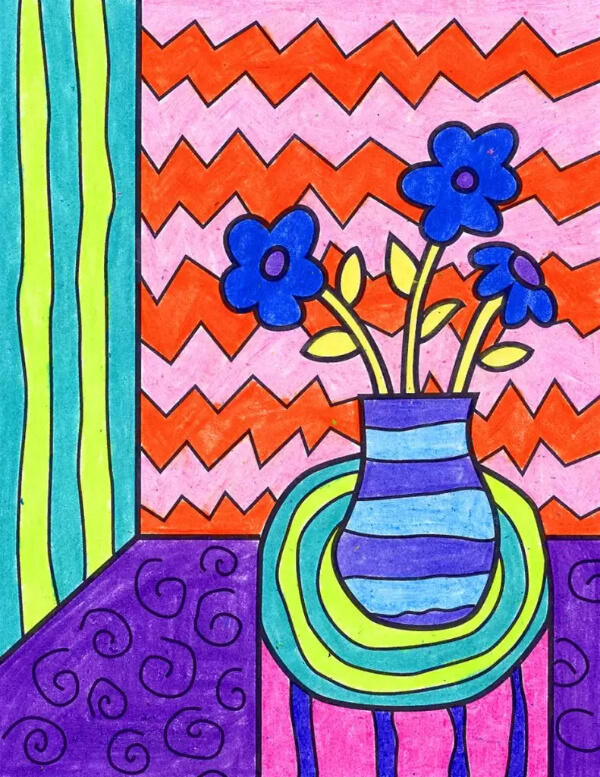 3rd Grade Art Projects For Classroom Matisse Tutorial and Coloring Page For 2nd Grade
