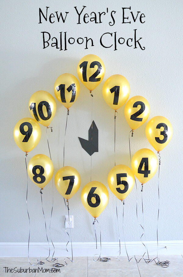 New Year's Eve Crafts for Kids New Year’s Eve Balloon Clock Countdown Fun Activity
