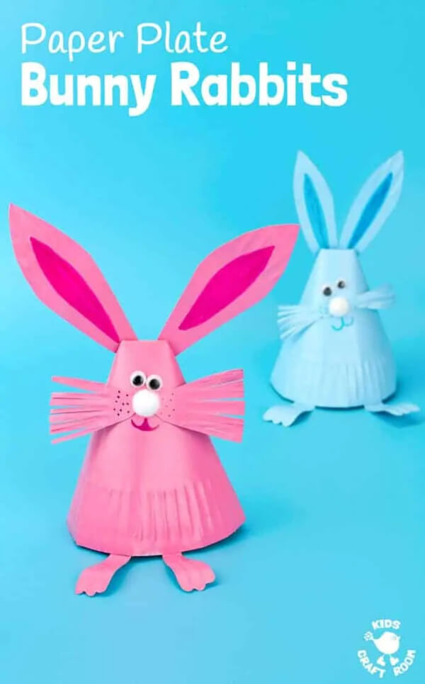 Adorable Paper Plate Rabbit Craft For Preschoolers