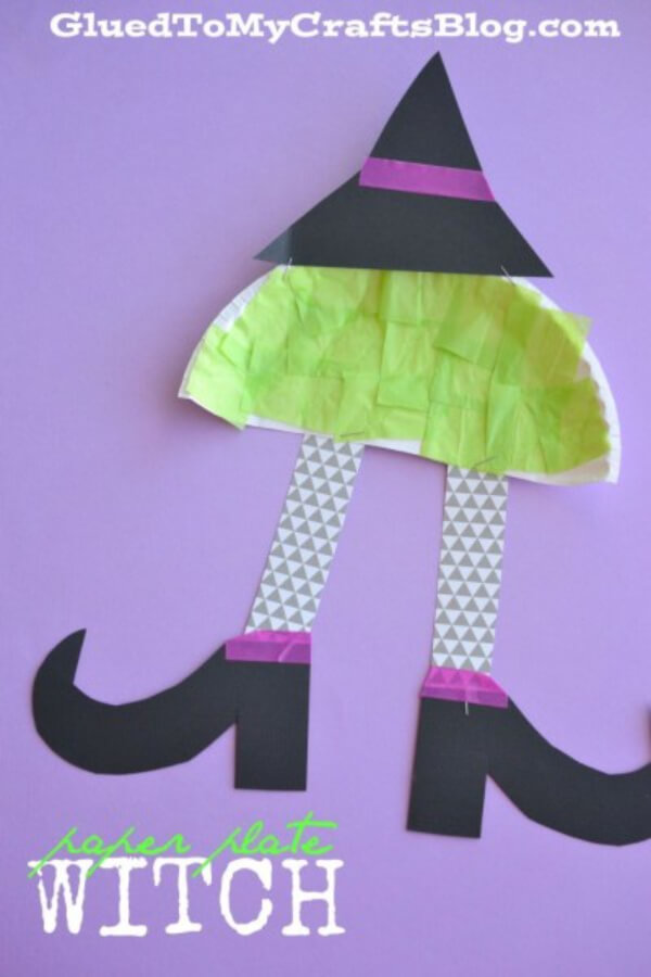 Paper Plate Witch Leg Craft Ideas For Kids