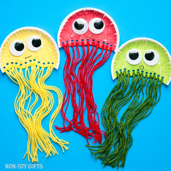 Paper Plate Jellyfish Craft For Kindergarten