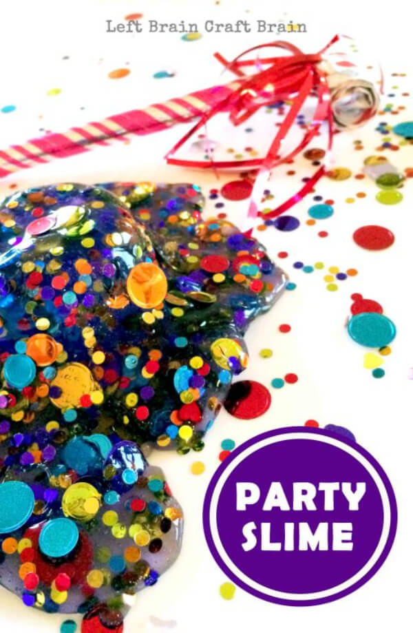 New Year's Eve Crafts for Kids Party Slime For New Year's Eve