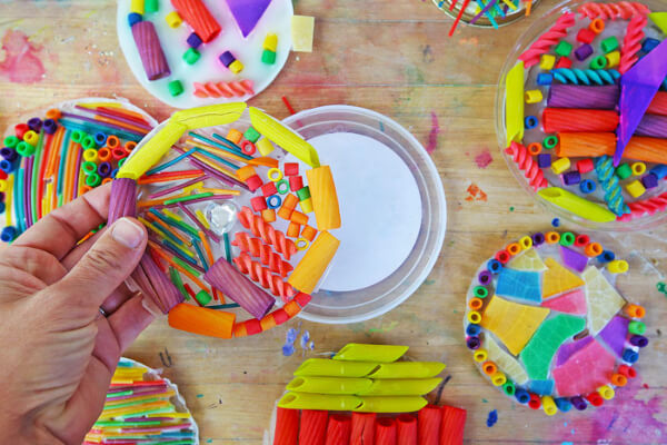 Colourful Macaroni Art Activity For Preschoolers