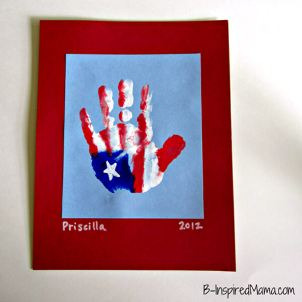 American Flag Crafts For Kids Easy Handprint American Flag Craft For Kids