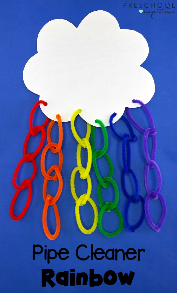 Spring Craft Ideas For Kids How To Make A Pipe Cleaner Preschool Rainbow Craft