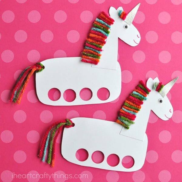 How To Make Cute Unicorn Finger Puppet Craft With Yarn & Paper